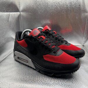 Size 9.5 Nike Air Max 90 Ultra Essential Black Red Womens Sneakers 653606-993
